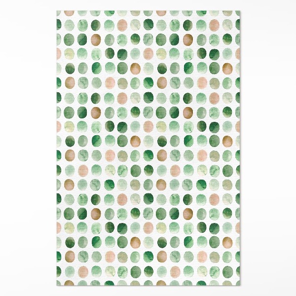 Tapis vinyle Cercles peints à l'aquarelle avec des points et des motifs bohèmes