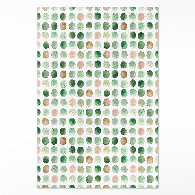 Tapis vinyle Cercles peints à l'aquarelle avec des points et des motifs bohèmes