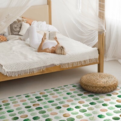 Tapis vinyle Cercles peints à l'aquarelle avec des points et des motifs bohèmes