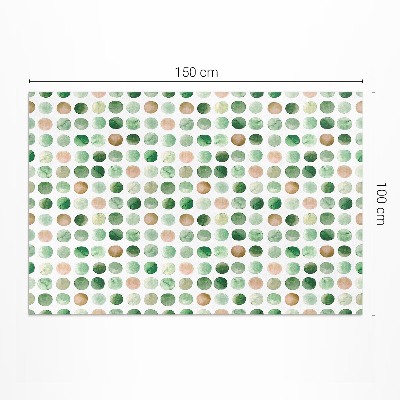 Tapis vinyle Cercles peints à l'aquarelle avec des points et des motifs bohèmes