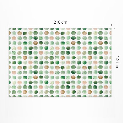 Tapis vinyle Cercles peints à l'aquarelle avec des points et des motifs bohèmes