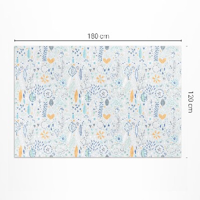 Tapis vinyle Fleurs sauvages aux couleurs pastel