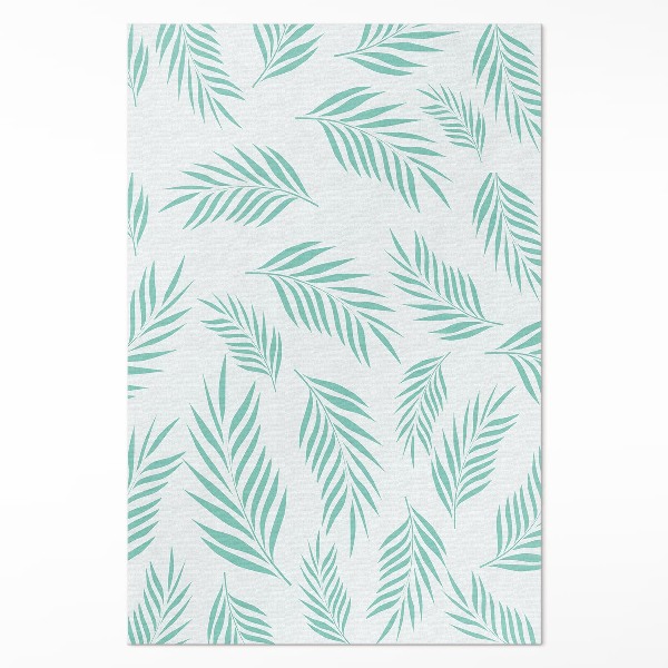 Tapis vinyle rectangulaire Branches de palmier et feuilles tropicales