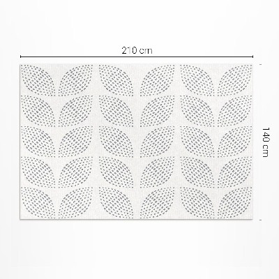 Tapis vinyle Une composition de feuilles sombres avec des points