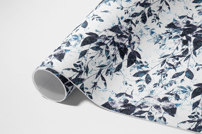 Tapis vinyle Feuilles de vigne indigo à l'aquarelle