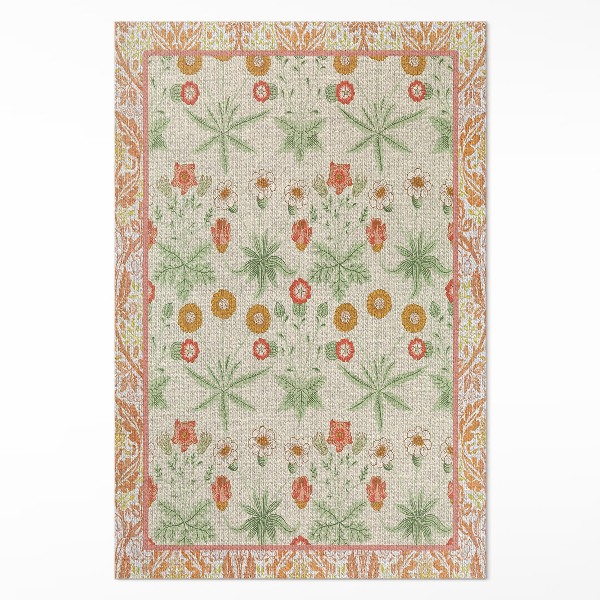 Tapis vinyle Motif floral dans un cadre