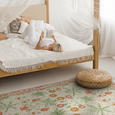 Tapis vinyle Motif floral dans un cadre