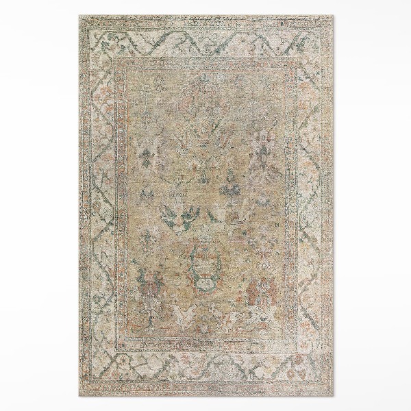 Tapis vinyle rectangulaire Motif beige ancien