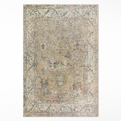 Tapis vinyle rectangulaire Motif beige ancien