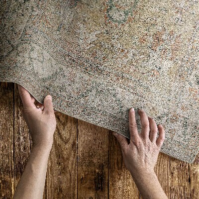 Tapis vinyle rectangulaire Motif beige ancien