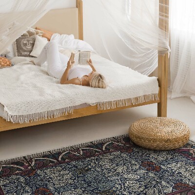 Tapis vinyle rectangulaire Vitraux rouges gothiques