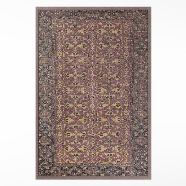 Tapis vinyle rectangulaire Tapis avec une imitation rose sale