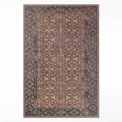 Tapis vinyle rectangulaire Tapis avec une imitation rose sale