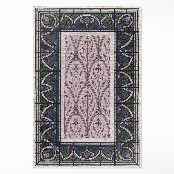 Tapis vinyle Vitraux violets gothiques
