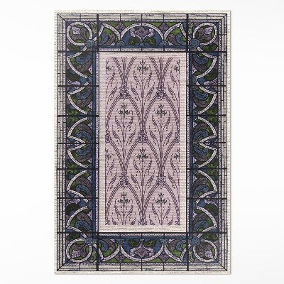 Tapis vinyle Vitraux violets gothiques