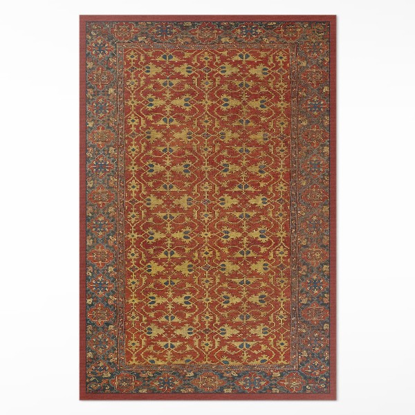 Tapis vinyle Motif rétro rouge bleu et jaune