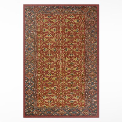 Tapis vinyle Motif rétro rouge bleu et jaune