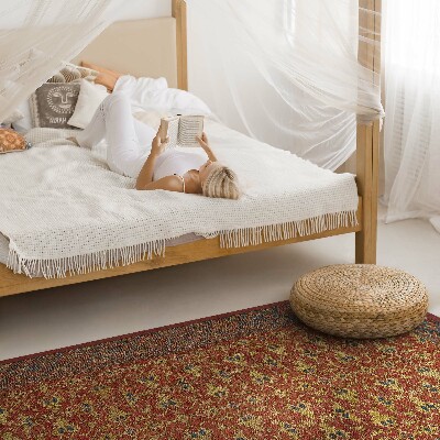 Tapis vinyle Motif rétro rouge bleu et jaune