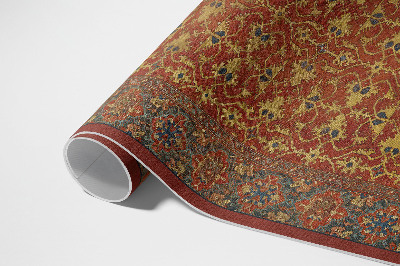 Tapis vinyle Motif rétro rouge bleu et jaune