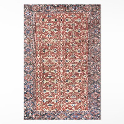 Tapis vinyle rectangulaire Très vieux rouge bleu