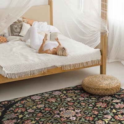 Tapis vinyle rectangulaire Motif hippie coloré