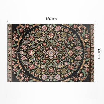 Tapis vinyle rectangulaire Motif hippie coloré