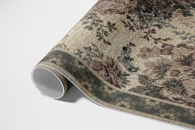 Tapis vinyle rectangulaire Illusion de tissu floral