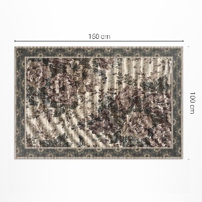 Tapis vinyle rectangulaire Illusion de tissu floral