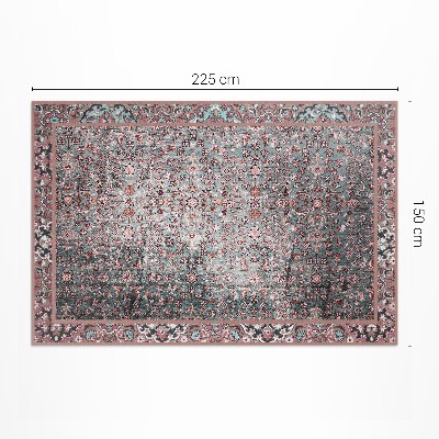 Tapis vinyle rectangulaire Motif floral rétro vieilli