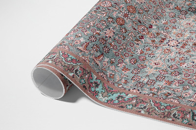 Tapis vinyle rectangulaire Motif floral rétro vieilli