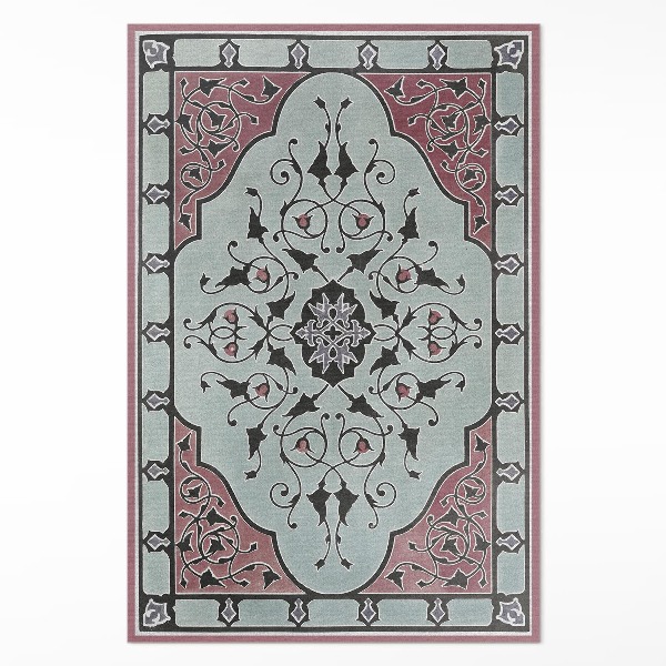 Tapis vinyle rectangulaire Ornement de rose Sir Matthew Digby Wyatt