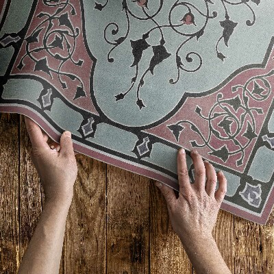 Tapis vinyle rectangulaire Ornement de rose Sir Matthew Digby Wyatt