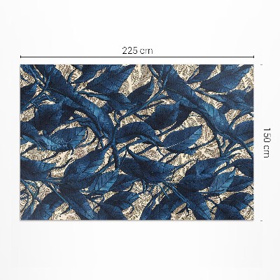 Tapis vinyle Motif de feuilles de bleuet bleu
