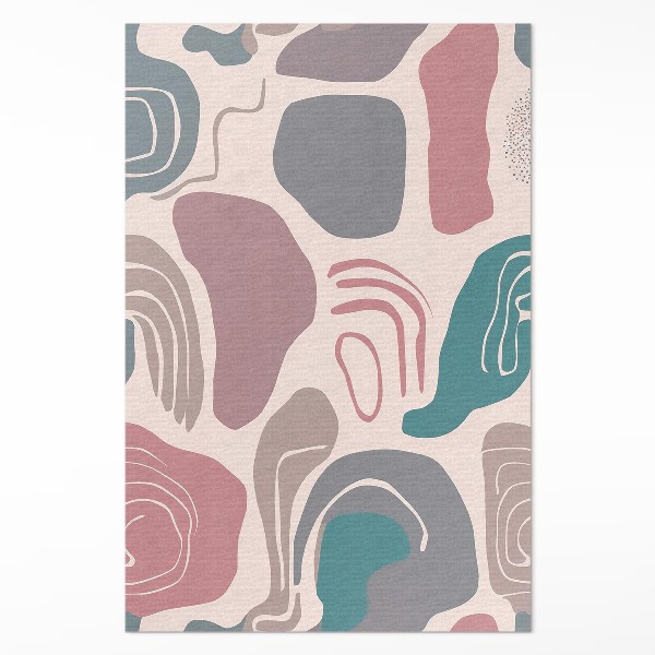 Tapis vinyle rectangulaire Taches bohèmes abstraites aux formes pastel
