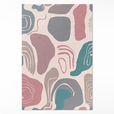 Tapis vinyle rectangulaire Taches bohèmes abstraites aux formes pastel