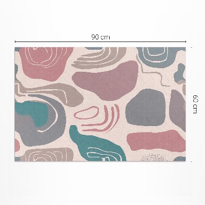 Tapis vinyle rectangulaire Taches bohèmes abstraites aux formes pastel
