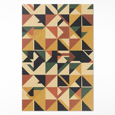 Tapis vinyle Abstraction rétro géométrique colorée