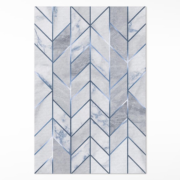 Tapis vinyle rectangulaire Lignes géométriques marbre clair glamour