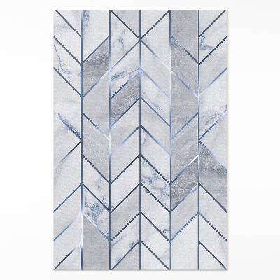 Tapis vinyle rectangulaire Lignes géométriques marbre clair glamour