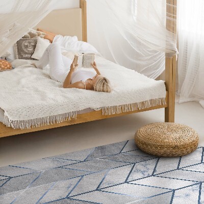 Tapis vinyle rectangulaire Lignes géométriques marbre clair glamour