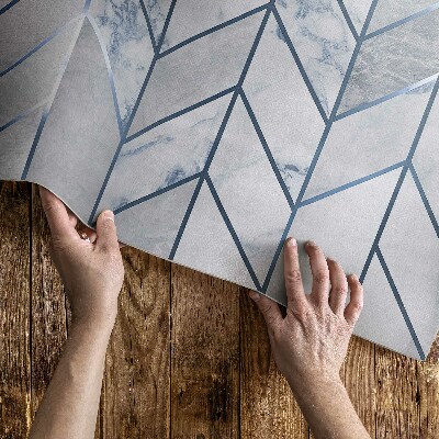 Tapis vinyle rectangulaire Lignes géométriques marbre clair glamour