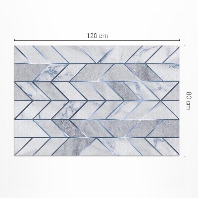 Tapis vinyle rectangulaire Lignes géométriques marbre clair glamour