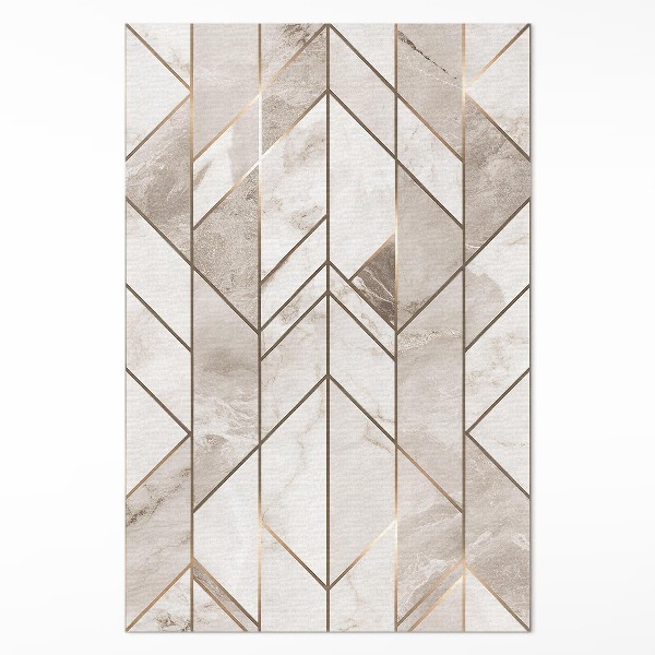 Tapis vinyle Lignes régulières sur pierre glamour en marbre