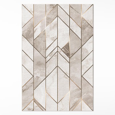 Tapis vinyle Lignes régulières sur pierre glamour en marbre