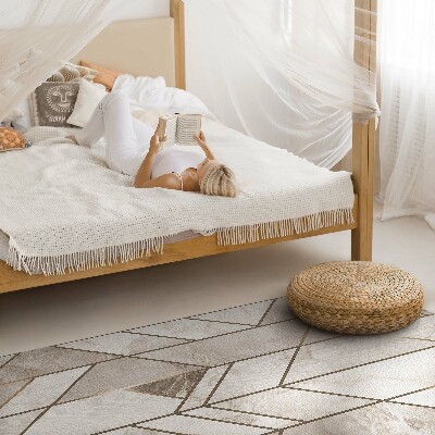 Tapis vinyle Lignes régulières sur pierre glamour en marbre