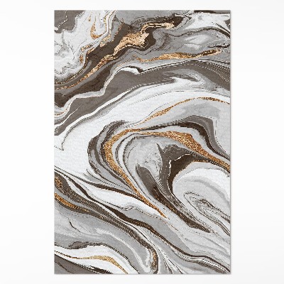 Tapis vinyle rectangulaire Abstraction décorative glamour en marbre