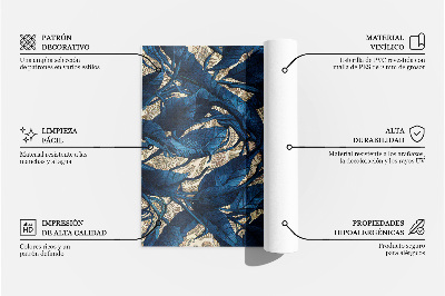 Tapis vinyle rectangulaire Abstraction décorative glamour en marbre