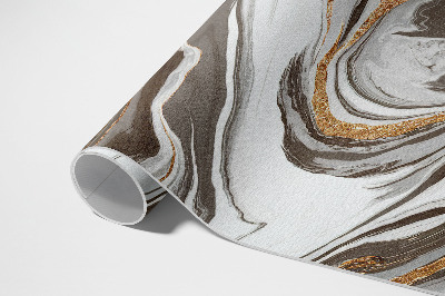 Tapis vinyle rectangulaire Abstraction décorative glamour en marbre