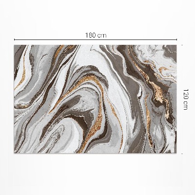 Tapis vinyle rectangulaire Abstraction décorative glamour en marbre