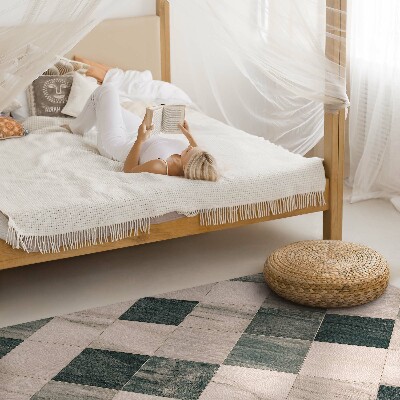 Tapis vinyle rectangulaire Carreaux carrés de mosaïque en pierre et marbre